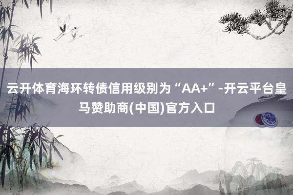 云开体育海环转债信用级别为“AA+”-开云平台皇马赞助商(中国)官方入口